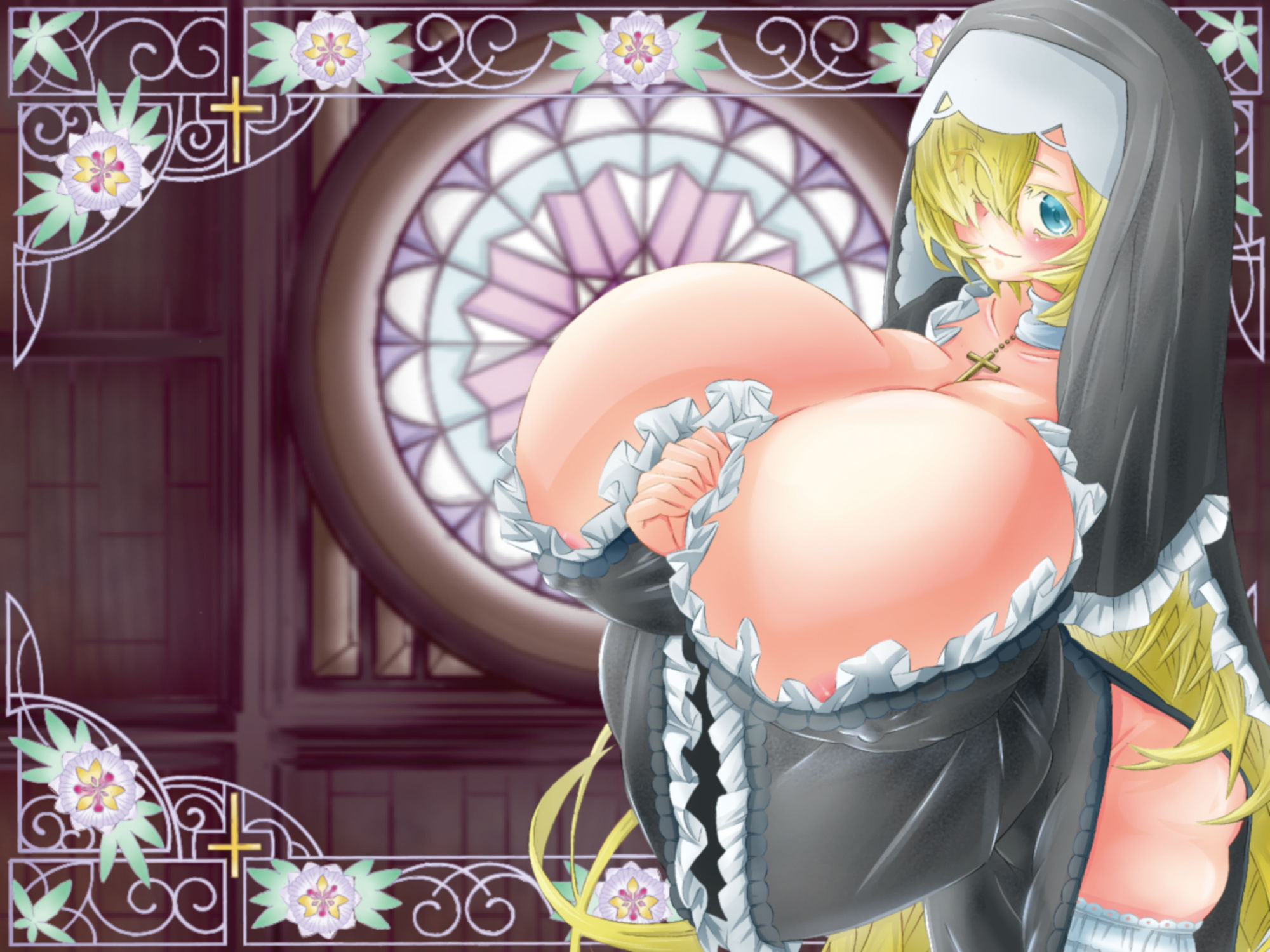 サンプル画像2:淫乱シスターのドスケベご奉仕～懺悔しながらも肉欲に溺れる夜～(レッドキャビア) [d_180079]