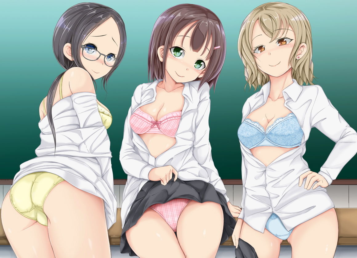 サンプル画像1:JKゲップパーティー♪JKに挟まれ囲まれ大量ゲップで最高級におもてなしされる裏文化祭(DL製作班) [d_183943]