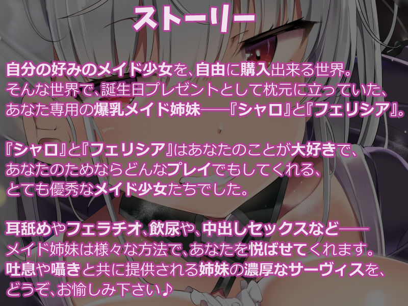 サンプル画像4:【KU100】ご主人様大好きなメイド姉妹に愛を込めて性欲処理をしてもらうお話♪(ダチュラスクリプト) [d_188418]