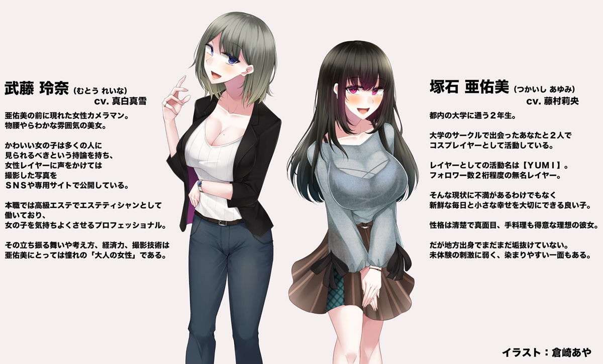 サンプル画像1:Kleptomania3 -女カメラマンの罠！レズエッチと承認欲求に染められ、変えられていくレイヤー彼女-(足跡の水たまり) [d_190310]