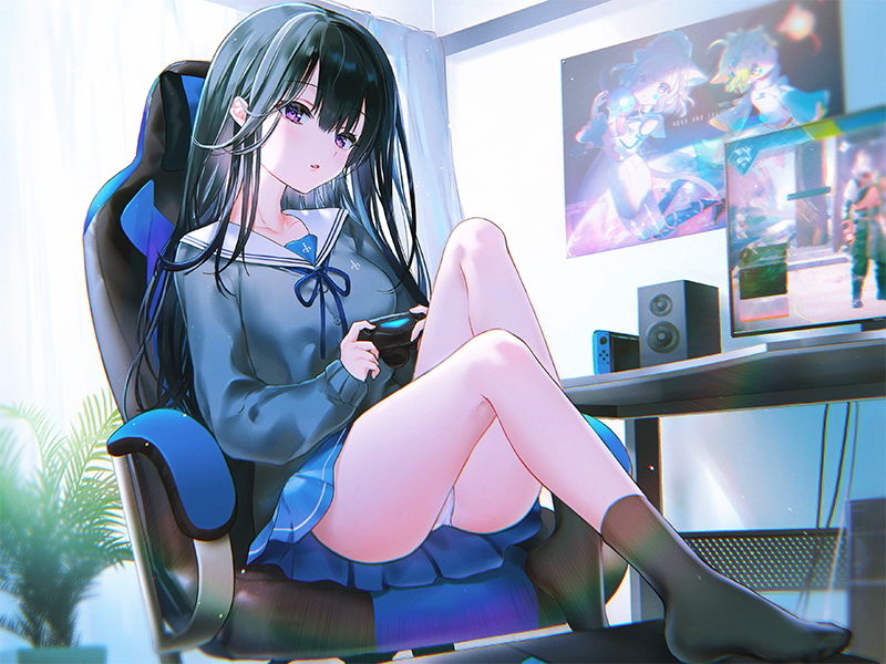 サンプル画像5:ゲームしながら自由におまんこを使わせてくれるゲーマーカノジョ【バイノーラル】(防鯖潤滑剤) [d_192234]