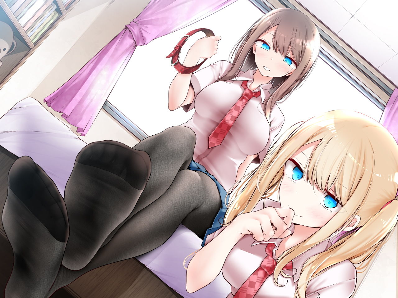 サンプル画像1:JK姉妹のえっちなペットにされちゃうお話【バイノーラル】(どきどき堂) [d_192278]