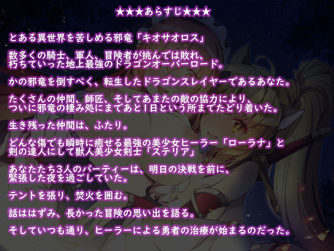 サンプル画像2:異世界ドラゴンスレイヤーの決戦前夜！【バイノーラル】(ほわいとばーど) [d_193513]