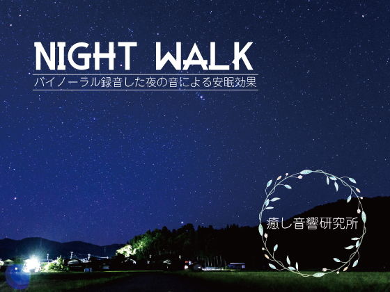 サンプル画像1:Night walk バイノーラル録音した夜の音による安眠効果(癒し音響研究所) [d_194155]