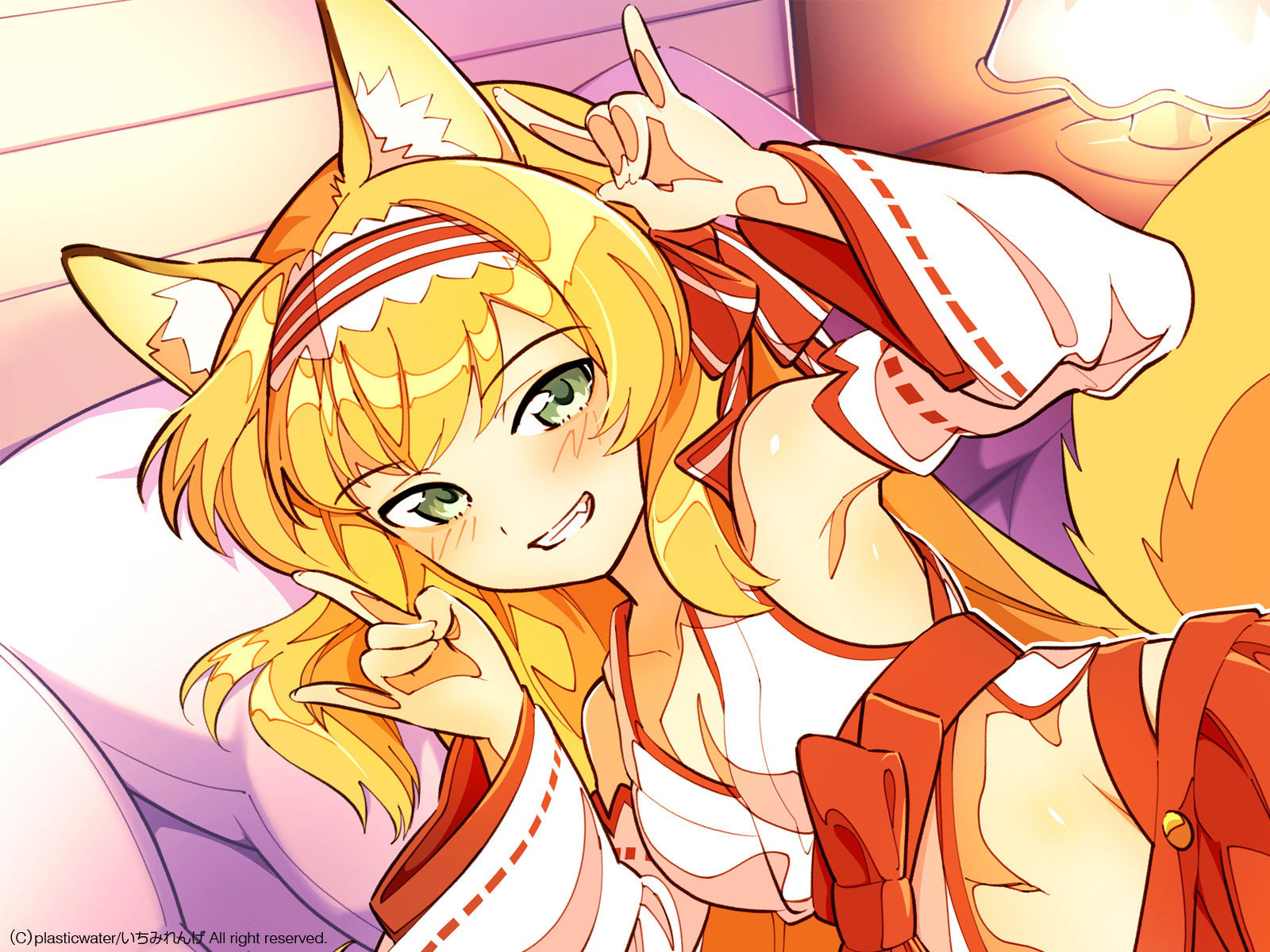 サンプル画像1:【バイノーラル録音】 迷い子は腹ペコお狐様！？ 〜囁き、吐息、耳舐め、口淫、子作りえっち(plasticwater) [d_194733]