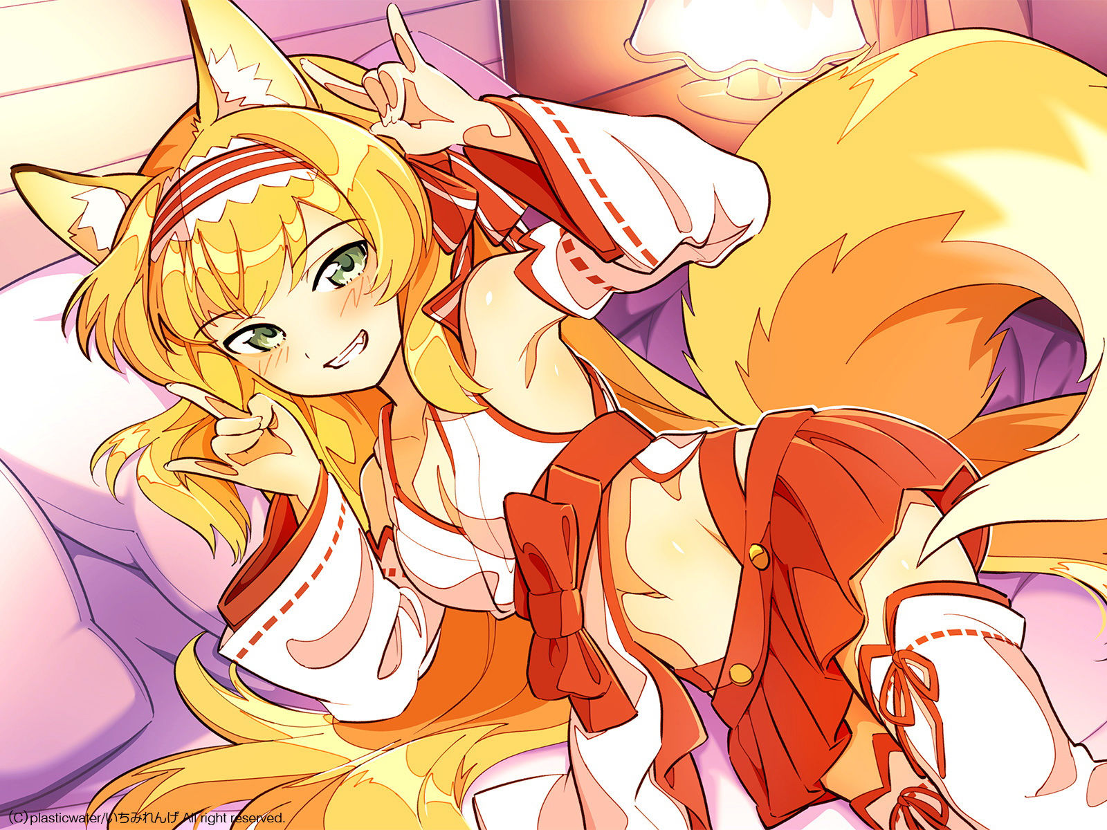 サンプル画像2:【バイノーラル録音】 迷い子は腹ペコお狐様！？ 〜囁き、吐息、耳舐め、口淫、子作りえっち(plasticwater) [d_194733]