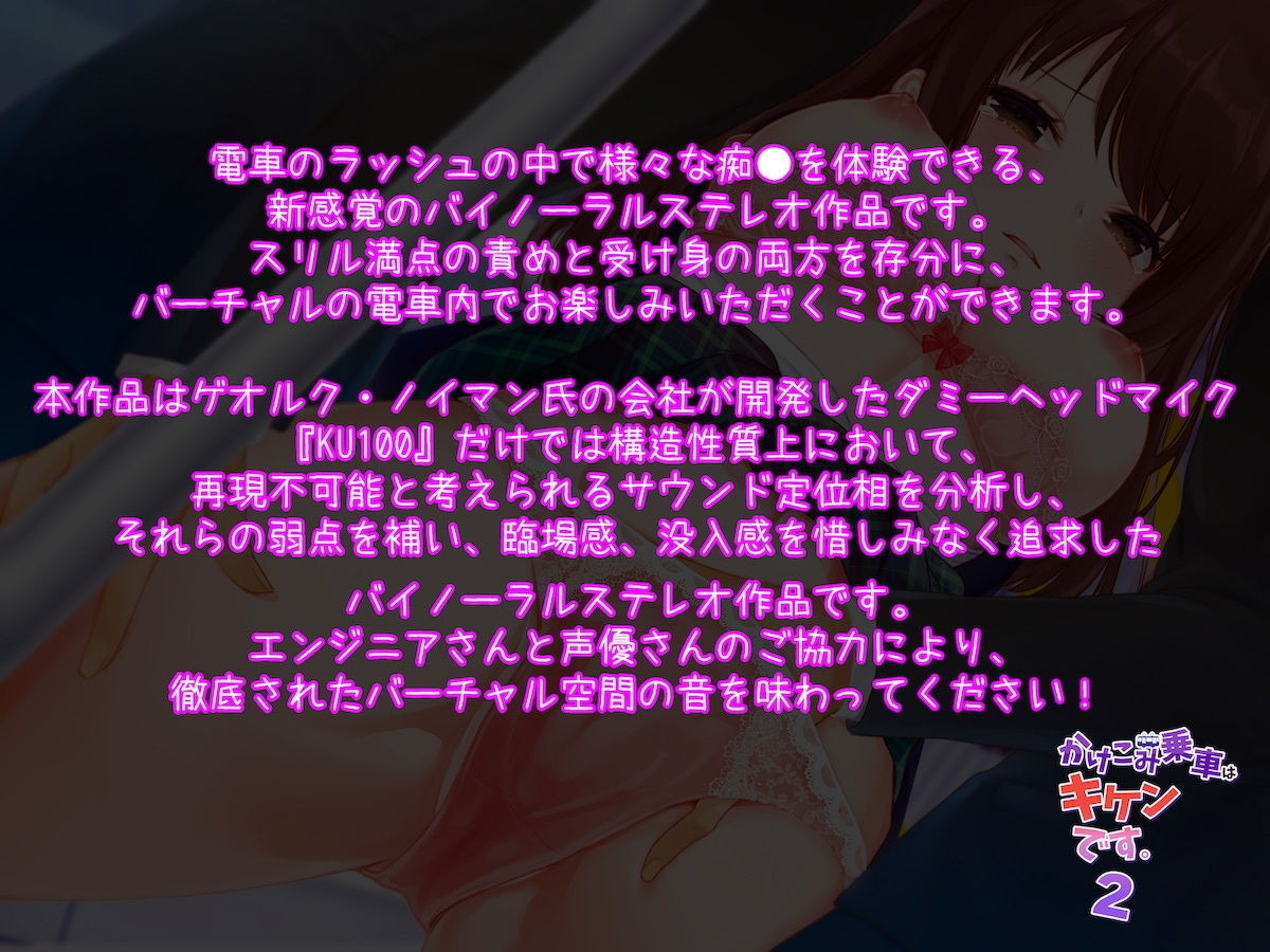 サンプル画像1:かけこみ乗車はキケンです。2【バイノーラル実録痴●体験】(alice ＋ jewel) [d_197250]