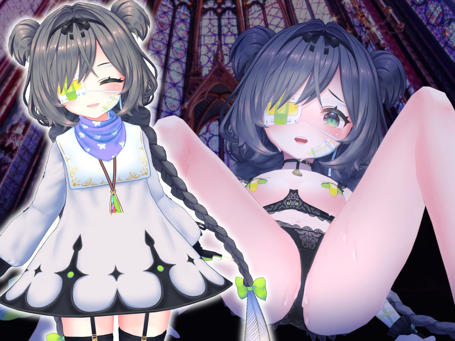 サンプル画像2:【3D映像×バイノーラル】魔法少女ユイシリーズ総集編【フォーリーASMR】(シレスティアル) [d_197593]