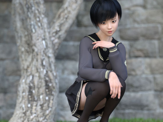 サンプル画像1:目つきの悪い無表情系スポーツ少女に公園のトイレで汗だくオナ見せ。脇汗直嗅ぎパンツ直嗅ぎ。事務的指示オナ。(へっぽこドM) [d_198400]