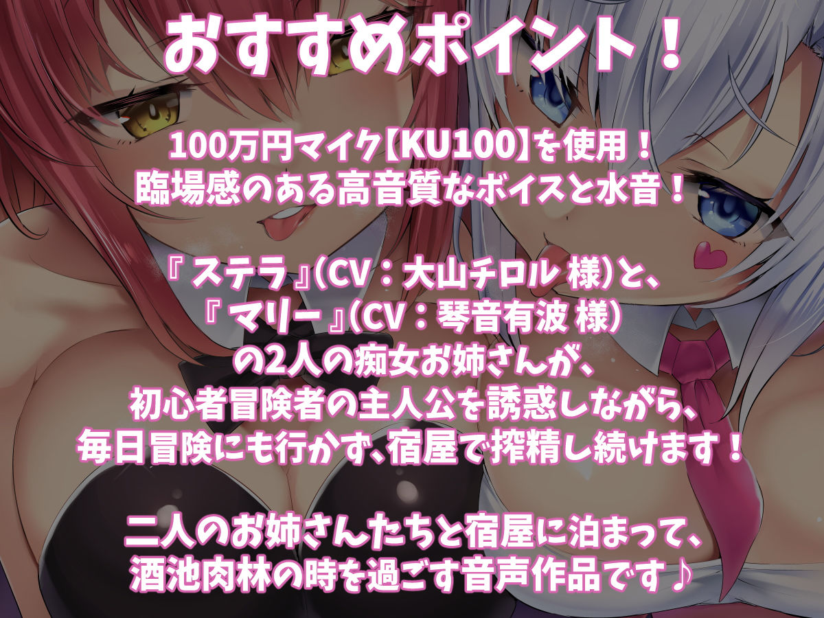 サンプル画像5:【KU100】冒険者ギルドで遊び人のお姉さんたちに逆ナンされて冒険どころではなくなるお話♪(ダチュラスクリプト) [d_198579]