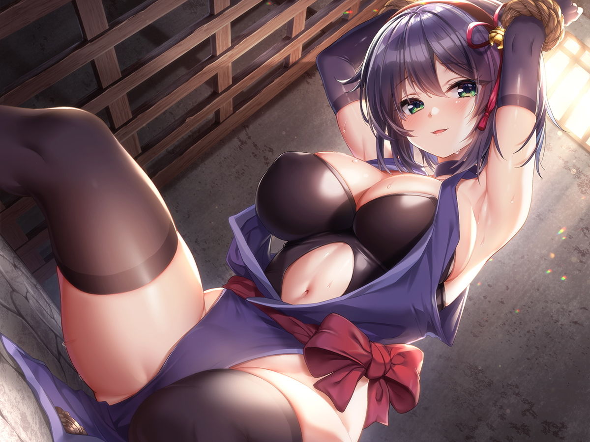 サンプル画像1:囚われくノ一の誘惑淫術♪〜快楽堕ちして主君を裏切っちゃう看守さん〜(moarea88) [d_200923]