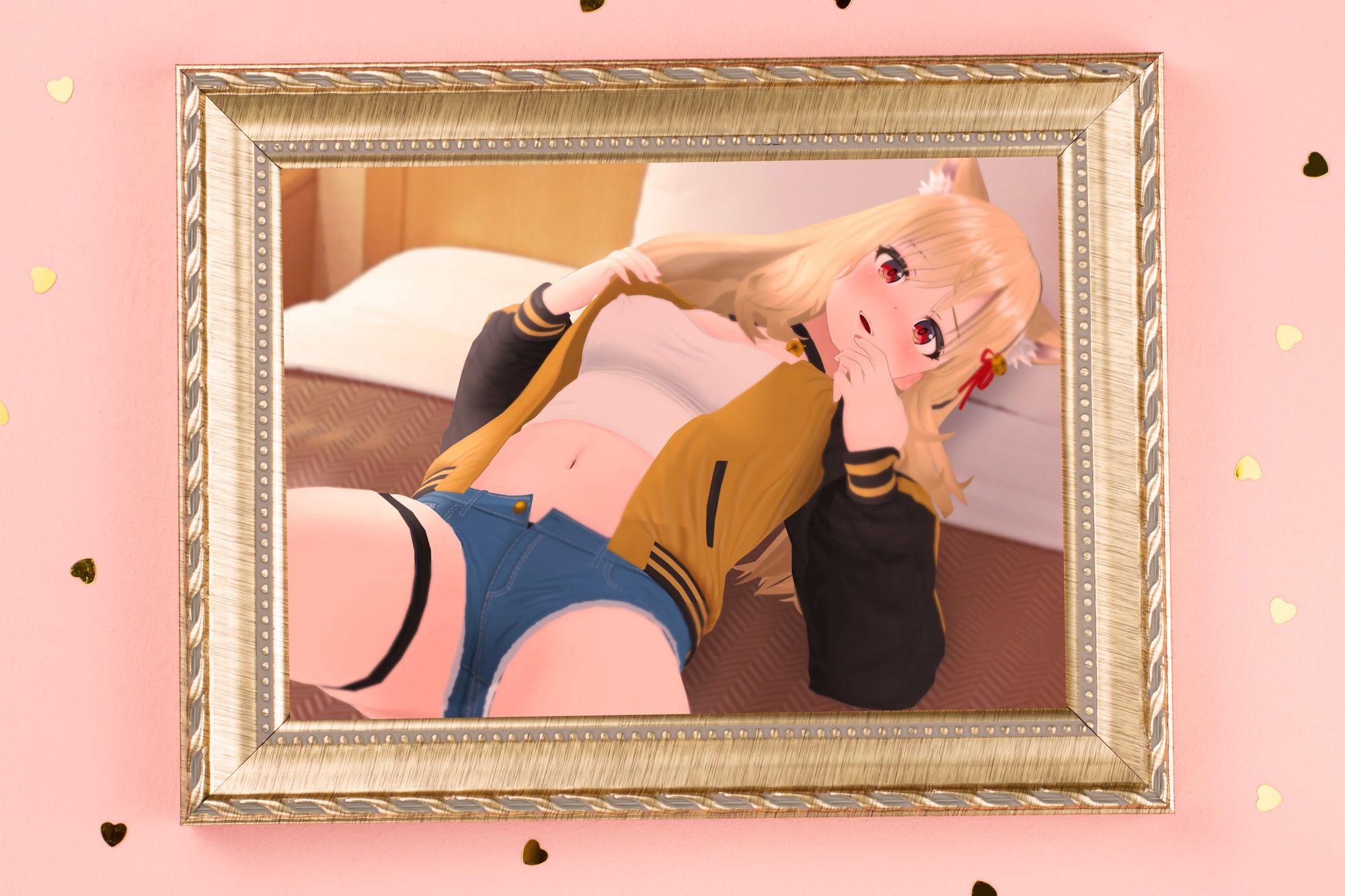 サンプル画像2:【バイノーラル】発情カメラアプリで人気レイヤーと’なかよく’なりました(シレスティアル) [d_204201]