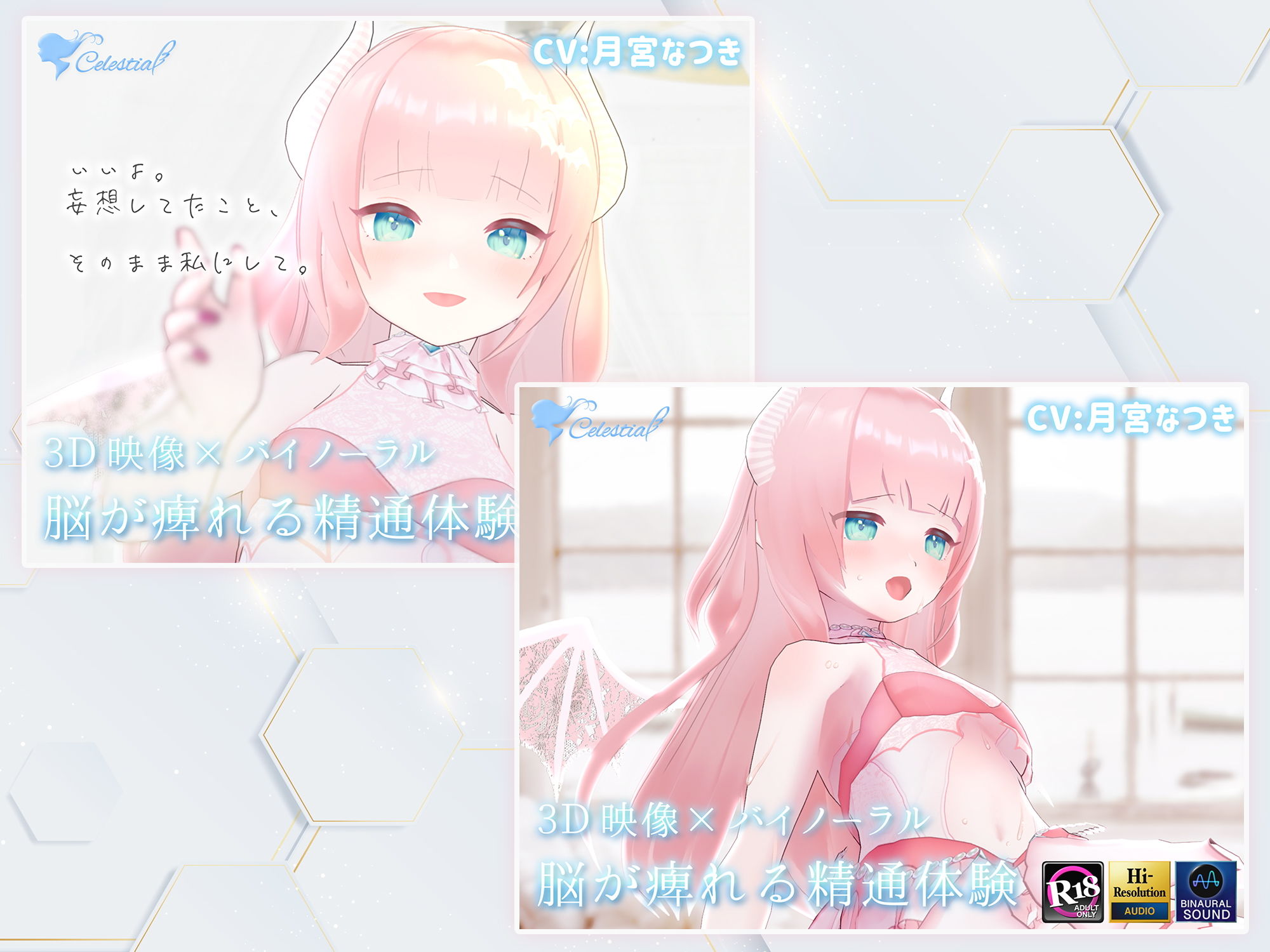 サンプル画像1:【バンドルパック】サキュバスの姉がショタ実弟の精液を飲み尽くす〜脳が痺れる精通体験1＆2〜【3D映像×バイノーラル】(シレスティアル) [d_205570]