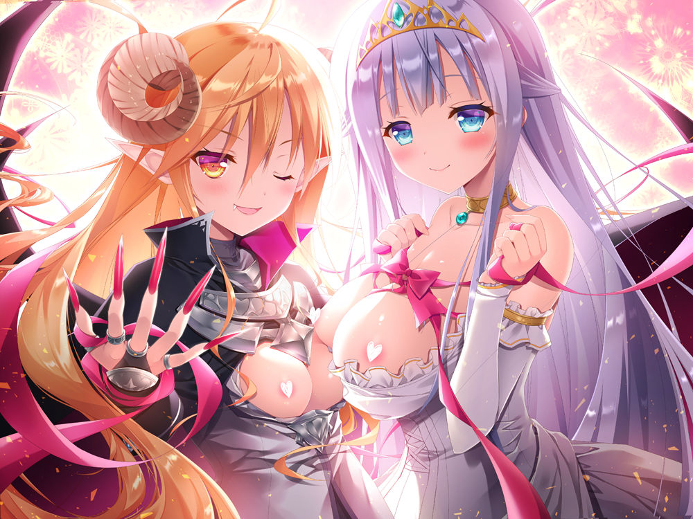 サンプル画像4:のじゃ○リ魔王とお姫様 〜3Pハーレムおしおきえっち♪〜【LV100で無双したら呪われてエロいことができなくなったので何がなんでもヤり返しに行く話】(森のにゃんこカフェ) [d_206907]