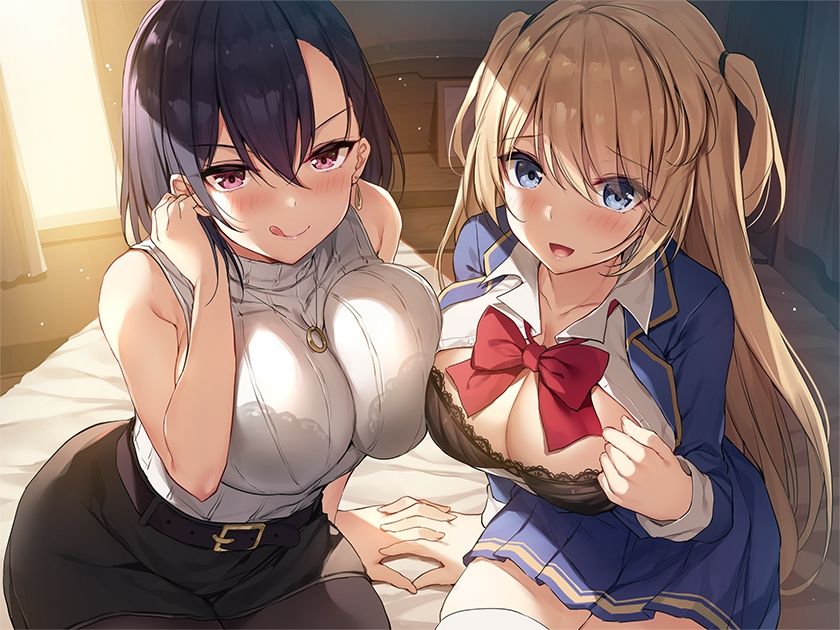 サンプル画像3:幼なじみ姉妹と脳までとろける耳なめレッスン♪(Dr. Love Holic) [d_209647]