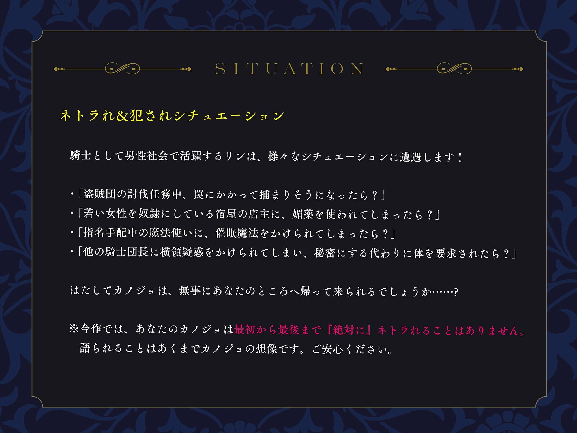 サンプル画像2:ネトられそうで絶対にネトラれないし犯●れないカノジョ騎士団長【バイノーラル】(防鯖潤滑剤) [d_211029]