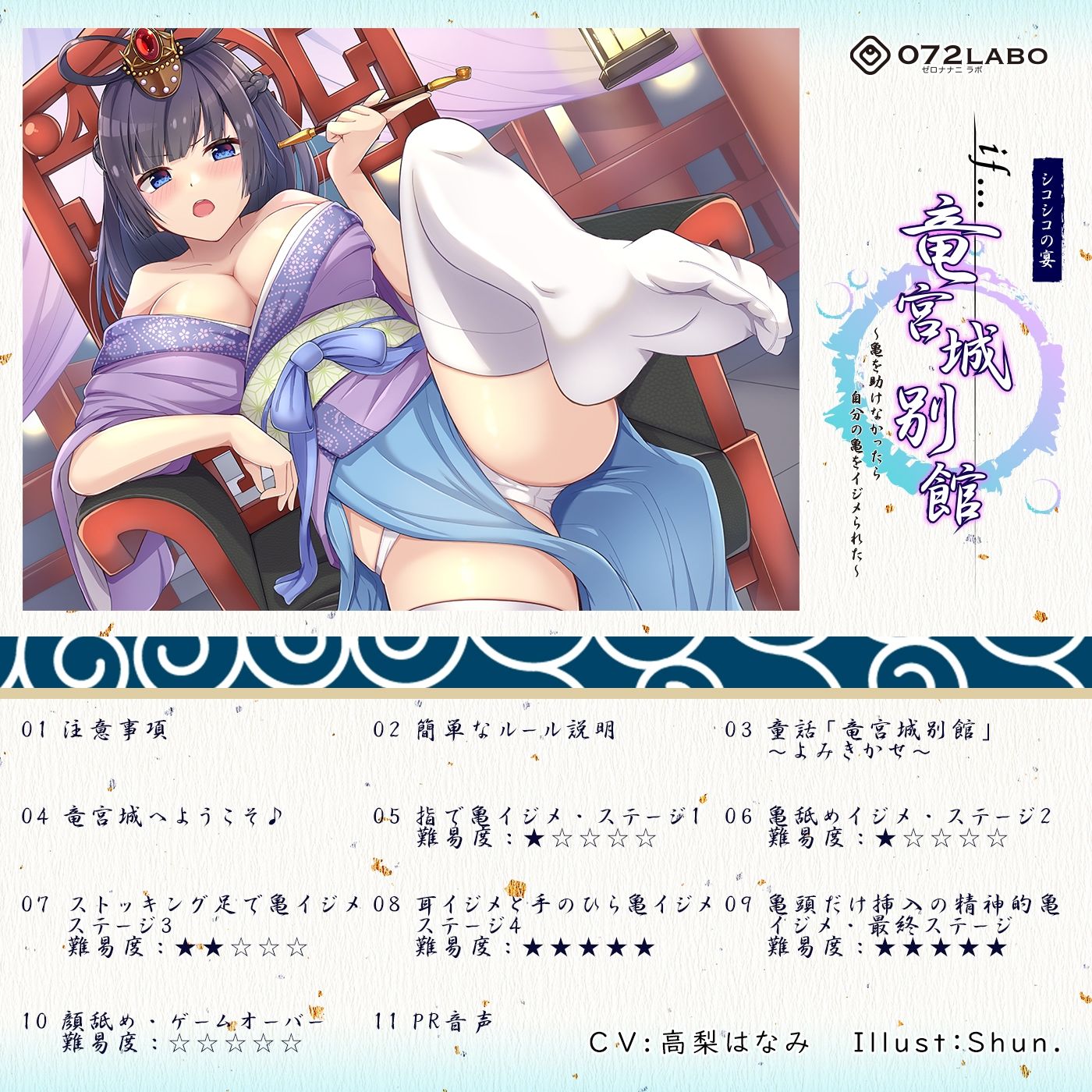 サンプル画像3:【if童話】シコシコの宴（うたげ）「if…竜宮城別館」〜亀を助けなかったら自分の亀をイジメられた〜(072LABO) [d_211282]