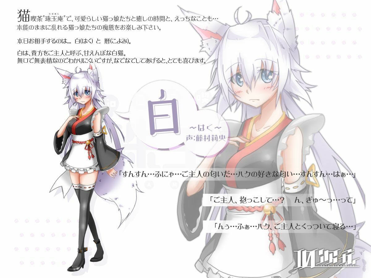 サンプル画像3:【両耳舐め/猫娘あまあまえっち】和風猫喫茶珠玉庵 〜白・暦〜(10次元) [d_211735]