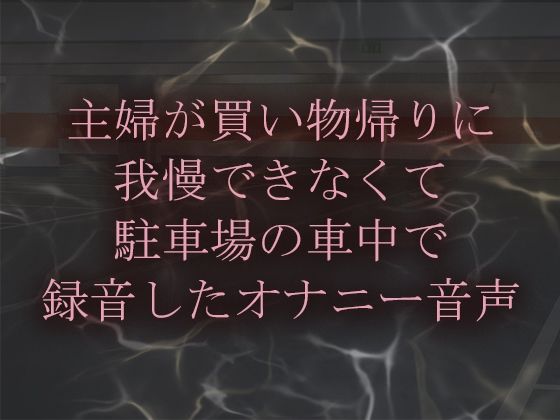 サンプル画像1:主婦が買い物帰りに我慢できなくて駐車場車の中で録音したオナニー(ブルームーンパブリッシング) [d_213938]