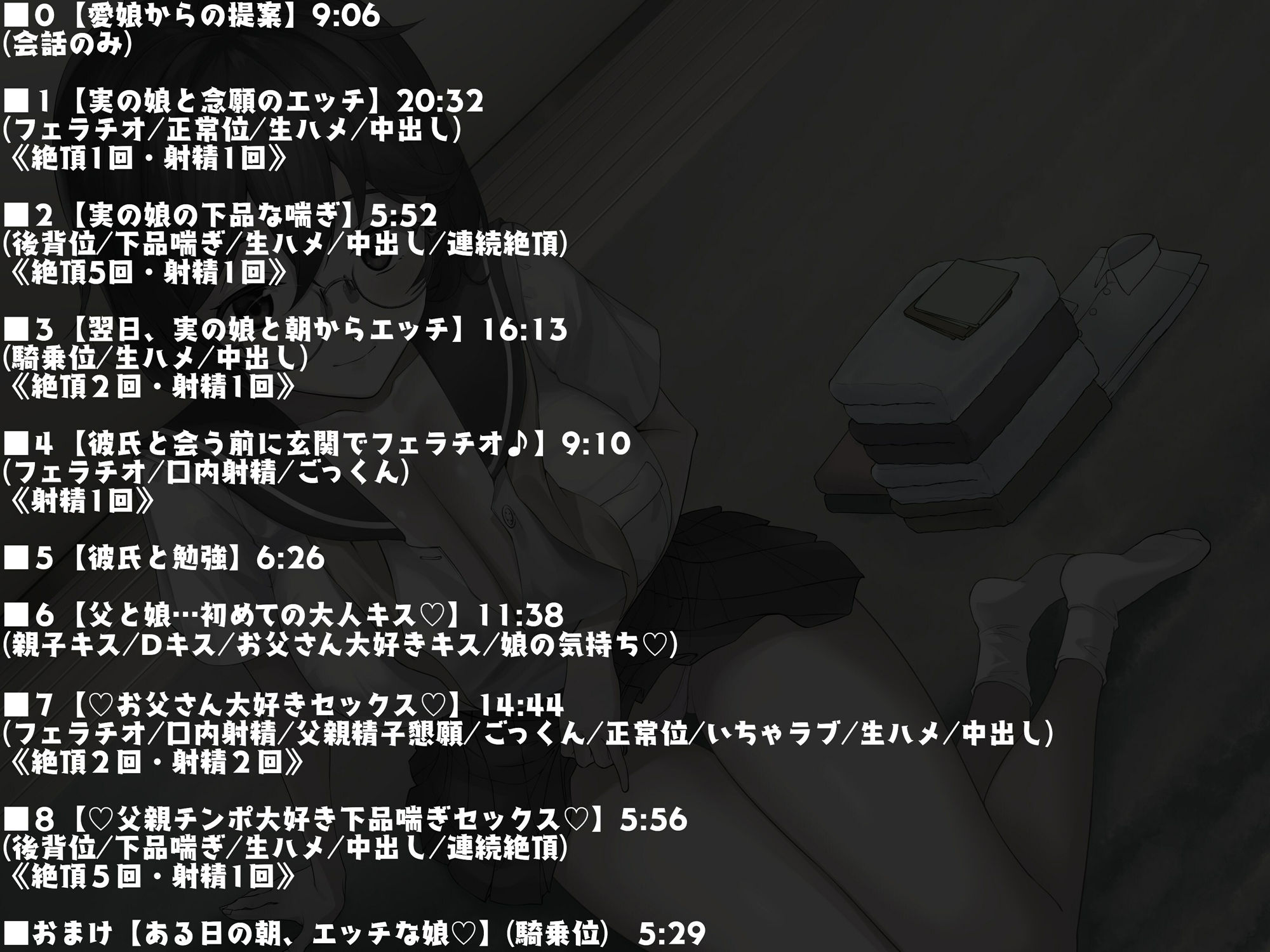 サンプル画像3:父娘相姦♪愛娘に彼氏が出来て傷心していたあなたをエッチで慰める実の娘♪(キャットフォックス（元寝とりの快楽）) [d_216451]