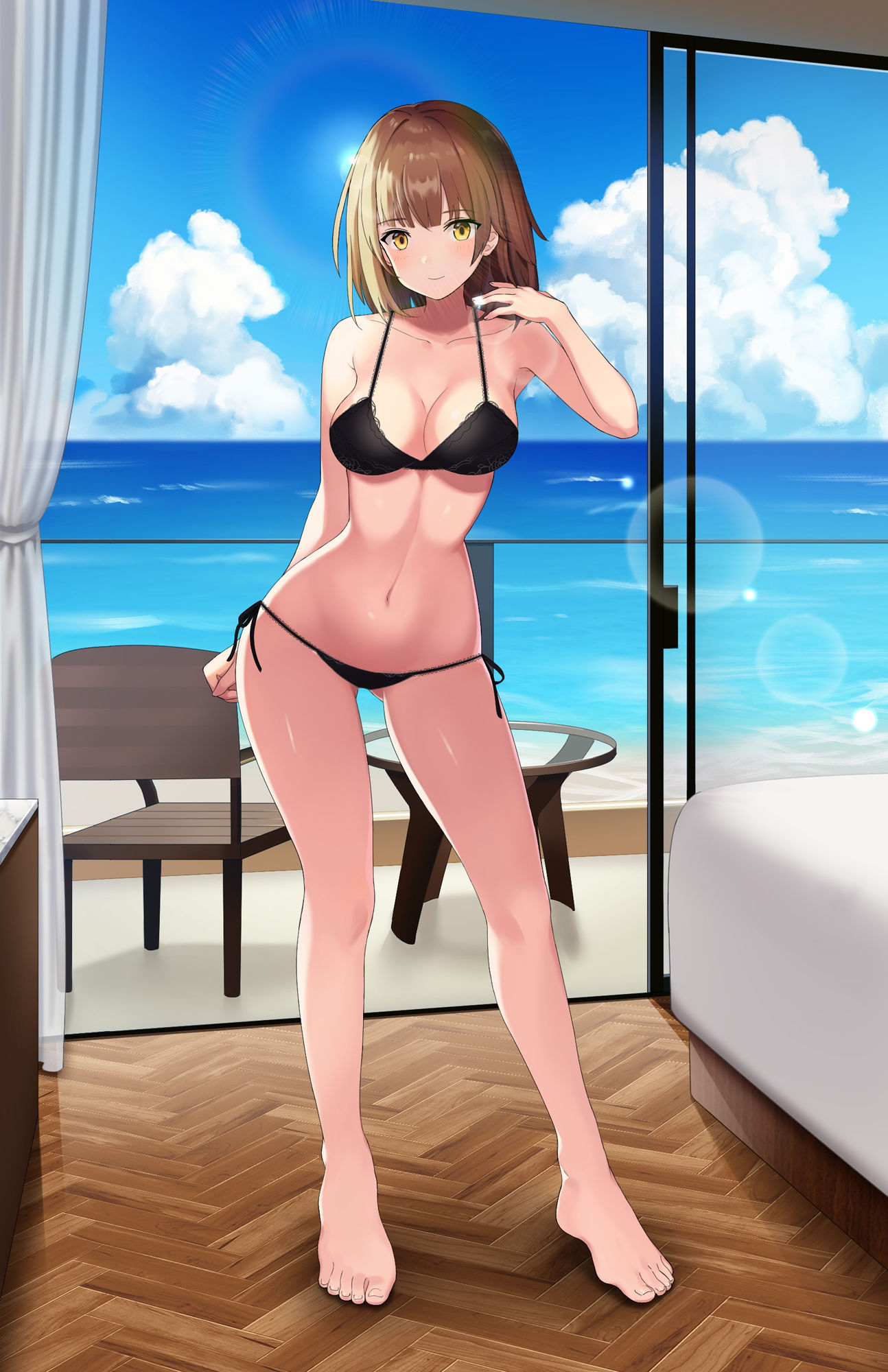 サンプル画像2:お兄ちゃん、しよっか〜欲情した妹と海の見えるホテルで夏の終わりの汗だく中出しセックス(ほぬ☆かふぇ) [d_218949]