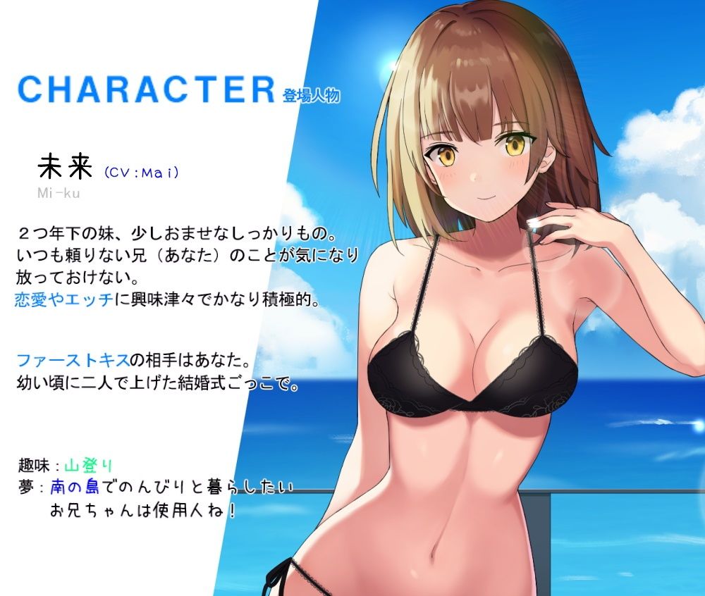 サンプル画像5:お兄ちゃん、しよっか〜欲情した妹と海の見えるホテルで夏の終わりの汗だく中出しセックス(ほぬ☆かふぇ) [d_218949]