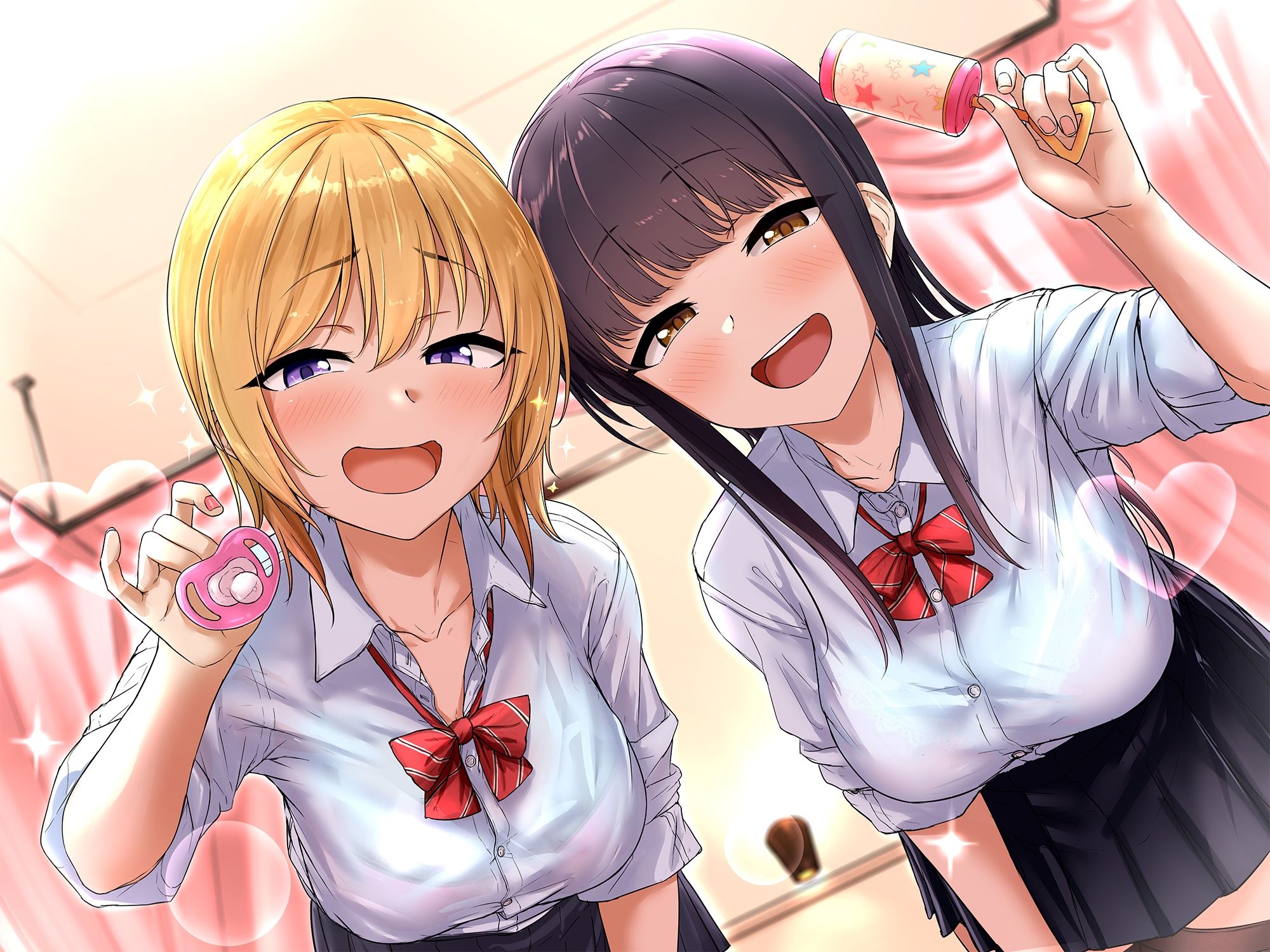 サンプル画像1:バブ活！〜甘やかしエッチであなたをお財布マゾ赤ちゃんに調教する少女たち〜(ホワイトピンク) [d_218984]