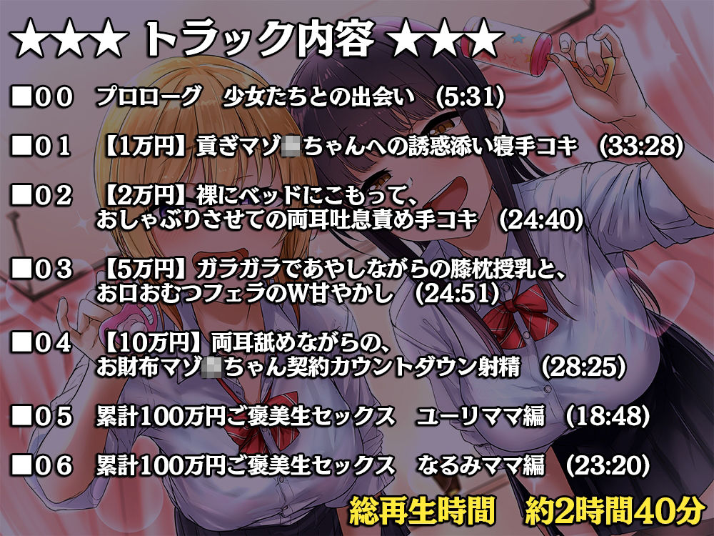 サンプル画像5:バブ活！〜甘やかしエッチであなたをお財布マゾ赤ちゃんに調教する少女たち〜(ホワイトピンク) [d_218984]