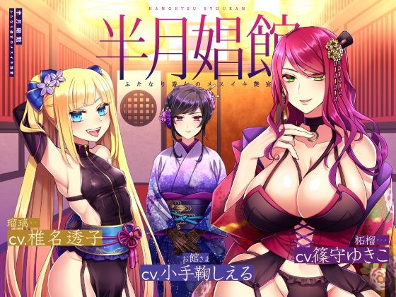 サンプル画像1:【天然系メス〇キ×クール系円熟美人】半月娼館〜ふたなり遊女のメスイキ艶宴〜(Shell Voice) [d_219843]