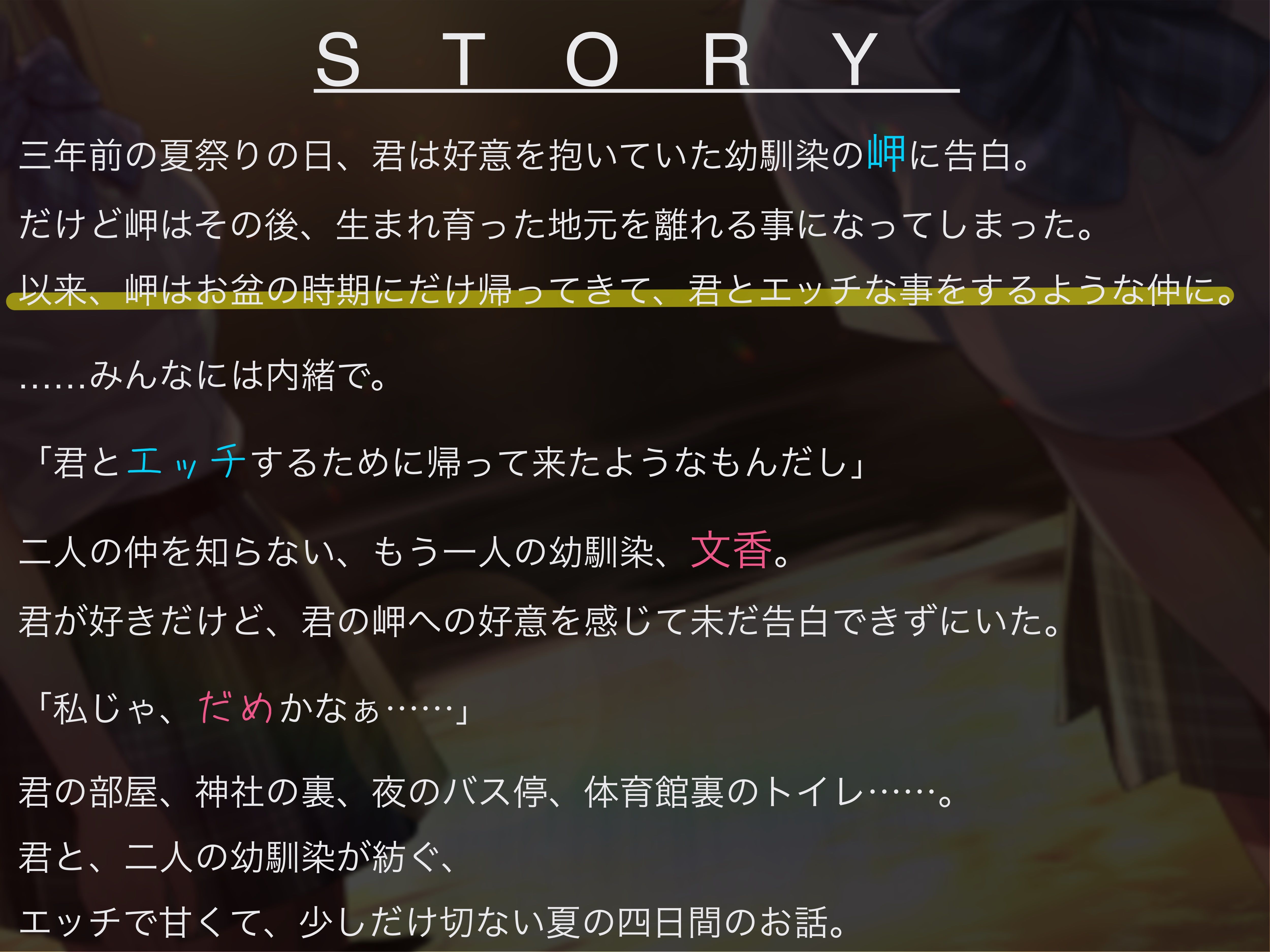 サンプル画像1:幼馴染とセックス 甘くて淫らで、少し切ない夏の四日間(スイス堂) [d_220349]