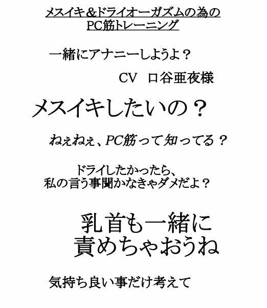 サンプル画像2:メスイキ＆ドライオーガズムの為のPC筋トレーニング(アペックスタイム) [d_221423]