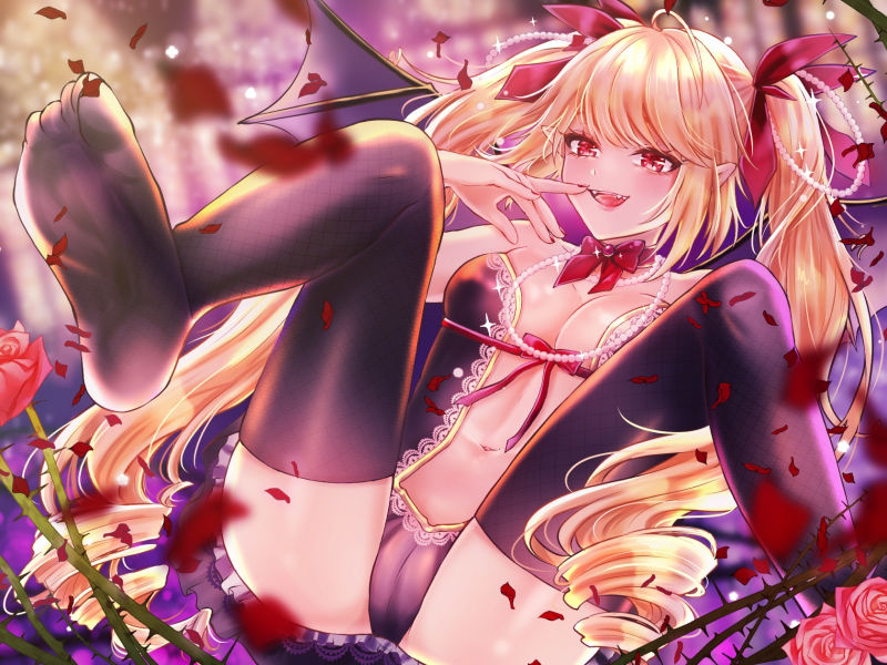 サンプル画像1:【即ヌキ】完全屈服！ロリ吸血鬼の吸血搾精で敗北射精！耳舐め手コキカウントダウン射精＆言葉責め足コキで搾精されちゃいます…♪(Signal) [d_223363]