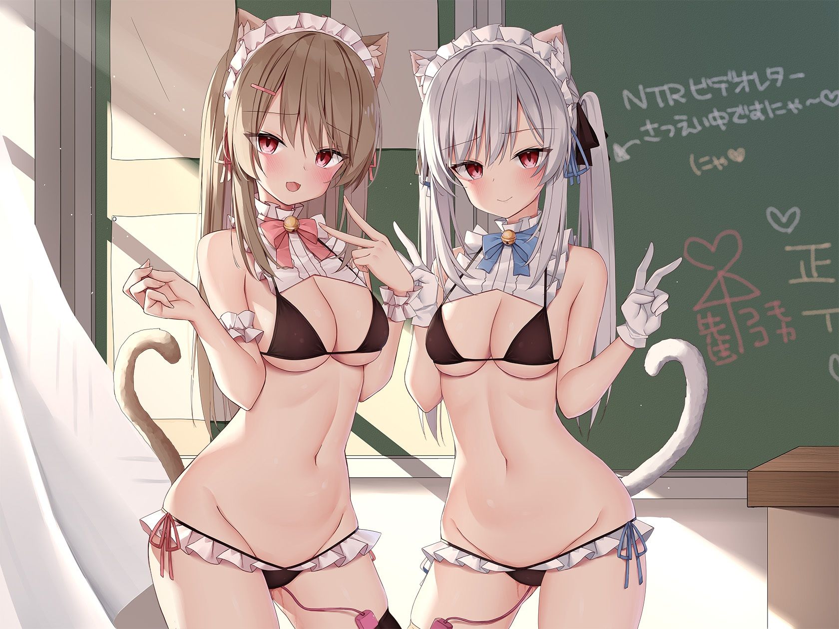 サンプル画像1:うわきねこ 〜純情浮気ネコメイド姉妹の合意密着囁き寝取られ報告＆寝取り返し〜(もぷもぷ実験室) [d_224097]