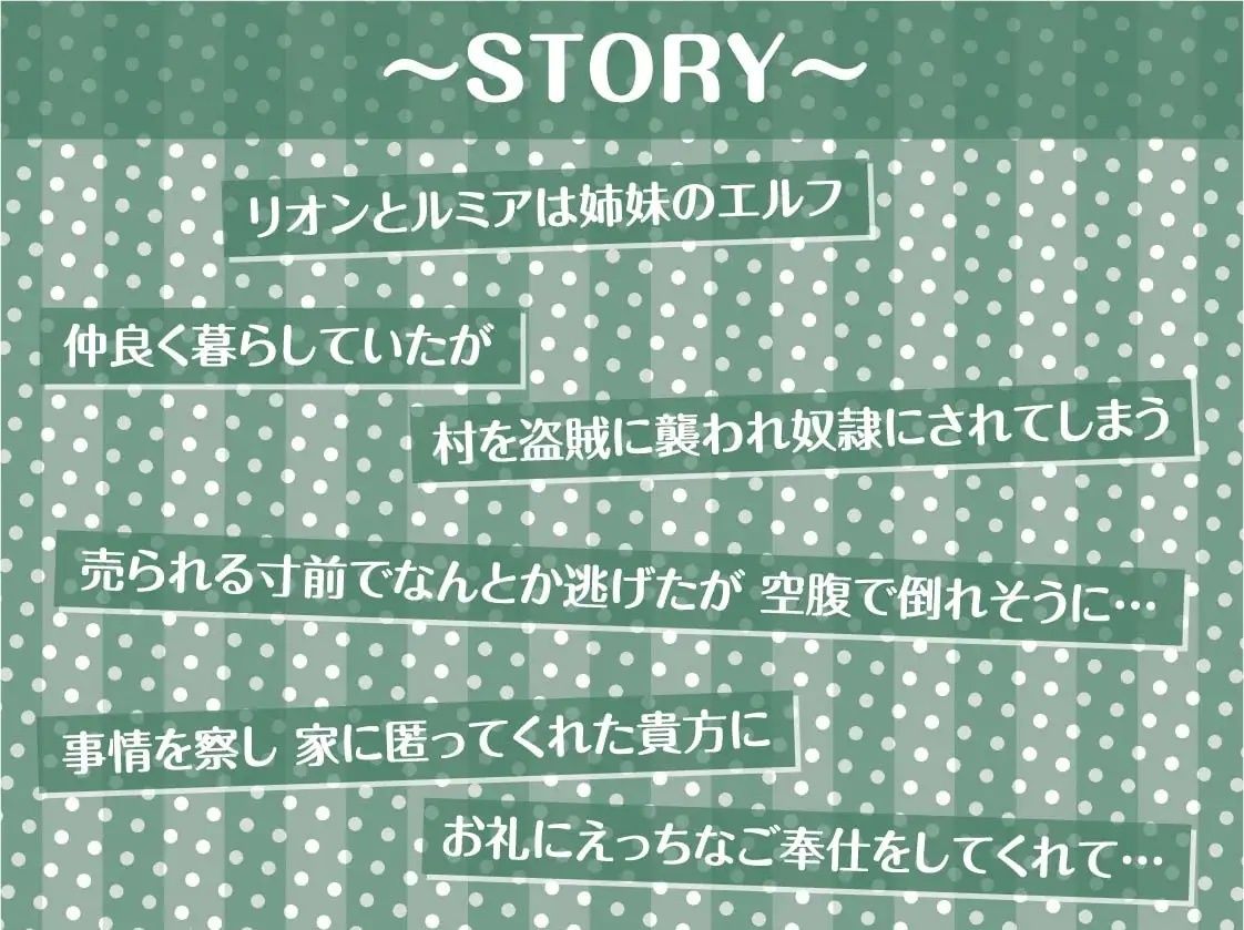 サンプル画像3:姉妹エルフ奴●との甘々中出し性活〜ボロボロのエルフ二人を助けて可愛がって孕ませる〜【フォーリーサウンド】(テグラユウキ) [d_225027]