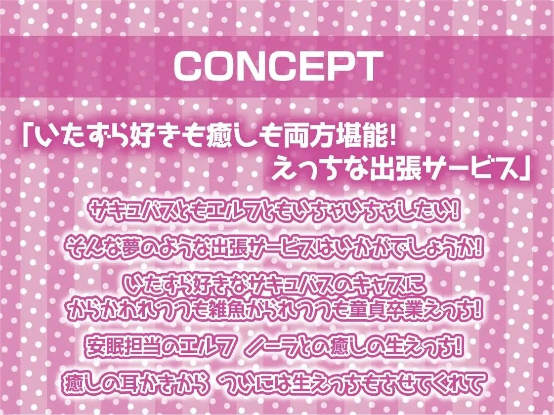 サンプル画像4:安眠担当＆いたずら担当！えちえち出張サキュバス＆エルフ！【フォーリーサウンド】(テグラユウキ) [d_230331]