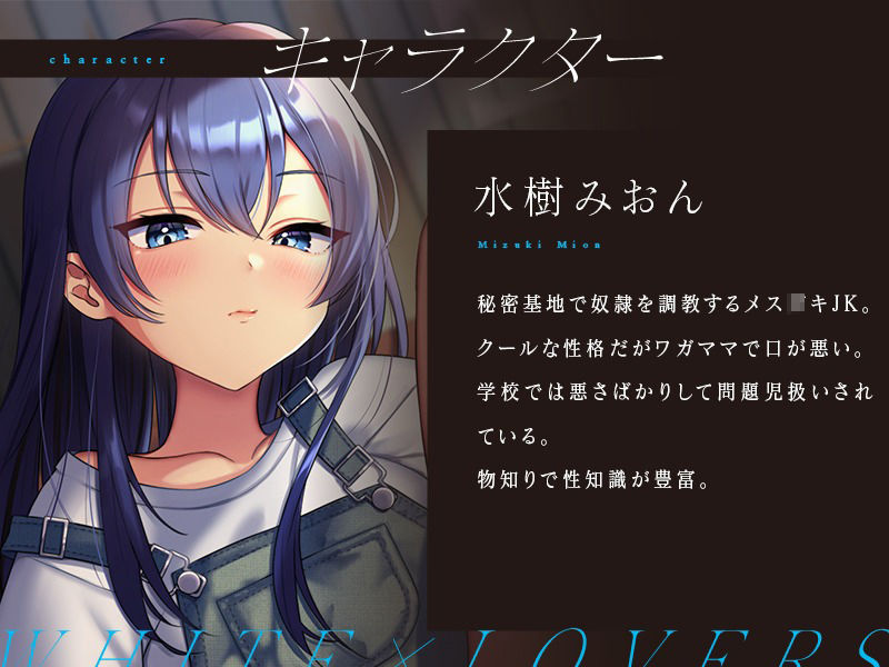 サンプル画像1:【オホ声】クールなメス○キJKを秘密基地でわからせセックス(ホワイト×ラバーズ) [d_234206]