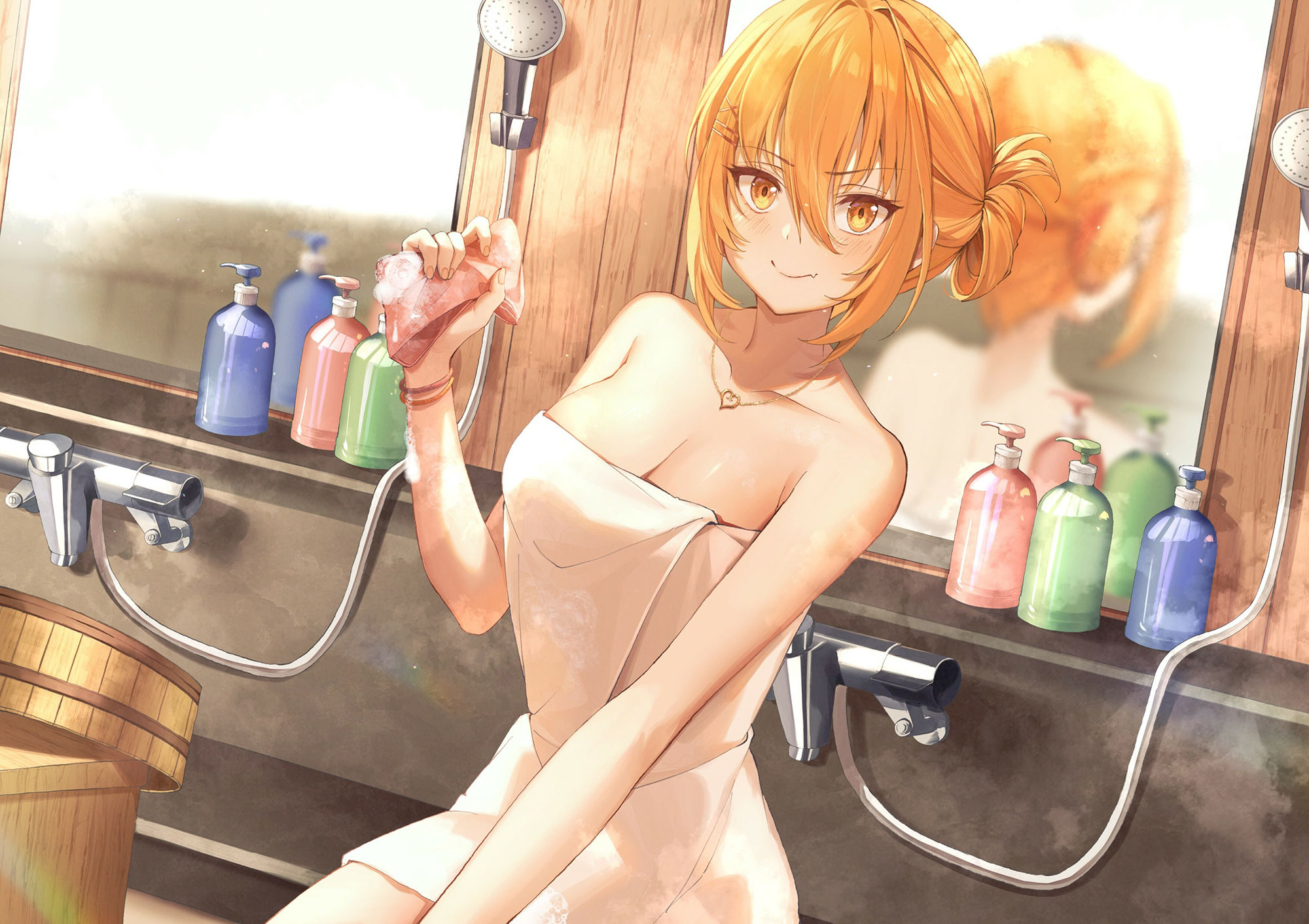 サンプル画像1:銭湯ギャルとヌルヌルSEX〜ヤリマンなクラスメイトの次のターゲットは僕！？〜(Rの消失) [d_234425]