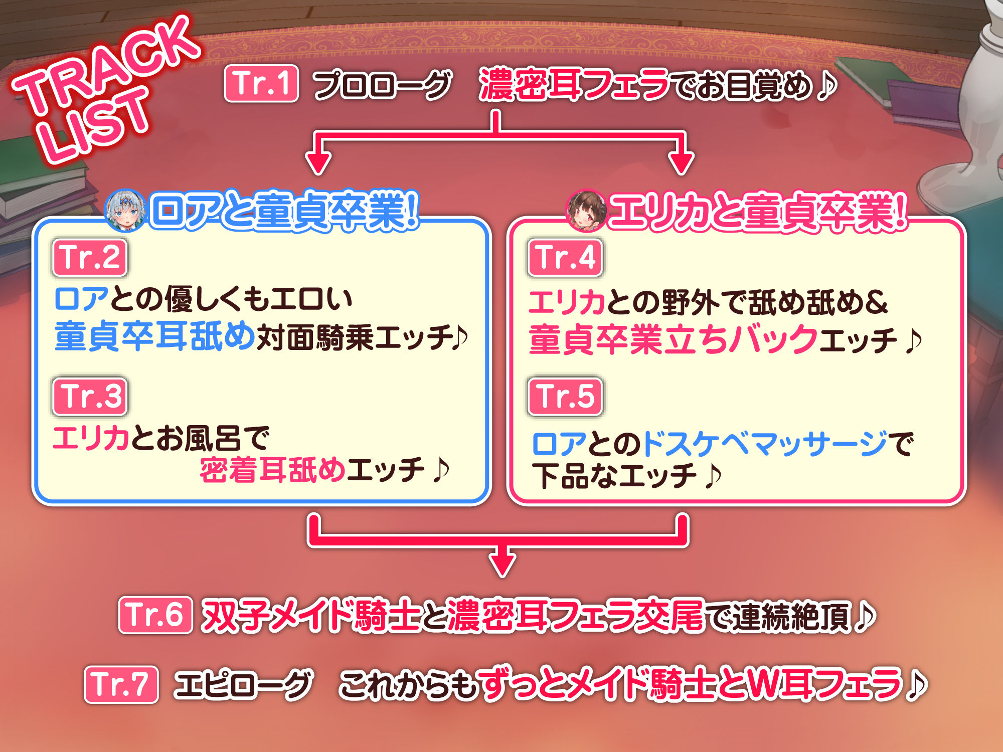 サンプル画像3:【KU100】双子メイド騎士の濃密W耳フェラご奉仕 〜強くてエロい私たちに心もカラダも委ねて孕ませエッチしましょ〜【りふれぼプレミアムシリーズ】(スタジオりふれぼ) [d_235973]