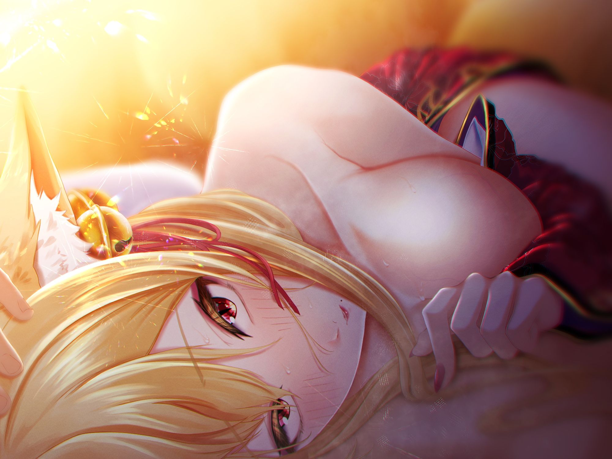 サンプル画像1:【純愛×甘オホ】歳のわりにおちゃめなお狐様と毎日愛し愛されイチャラブ交尾。【KU100】(クラウンタニシ) [d_236895]