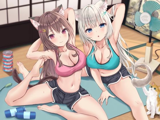 サンプル画像5:【KU100】ケモ耳フィットネスでドスケベ射精管理！ 〜軟体ネコ娘にあまあま搾精されながら絶倫目指して密着絡まりトレーニング♪〜【りふれぼプレミアムシリーズ】(スタジオりふれぼ) [d_238355]