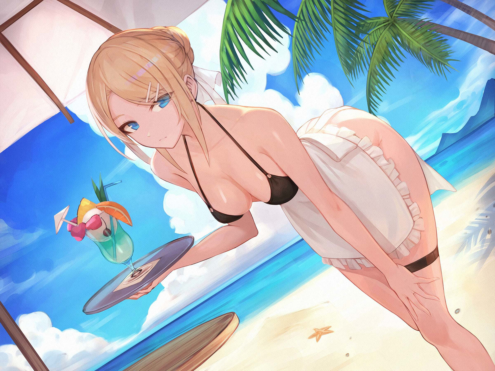 サンプル画像1:超絶優秀金髪メイドに性処理をさせる話 『涼』 〜今ひとときのやすらぎを〜(スタジオぽんぽこ) [d_241621]