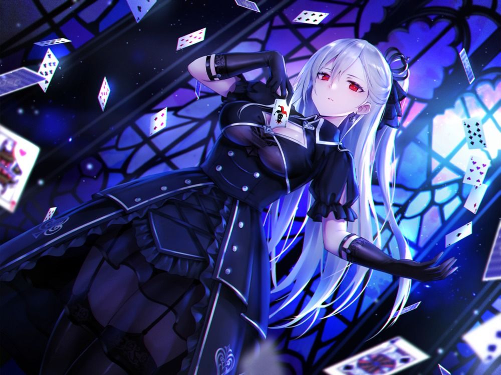 サンプル画像2:銀髪紅眼少女様とのトランプ選択式オナニーサポートゲーム(かなでスタジオ) [d_241709]