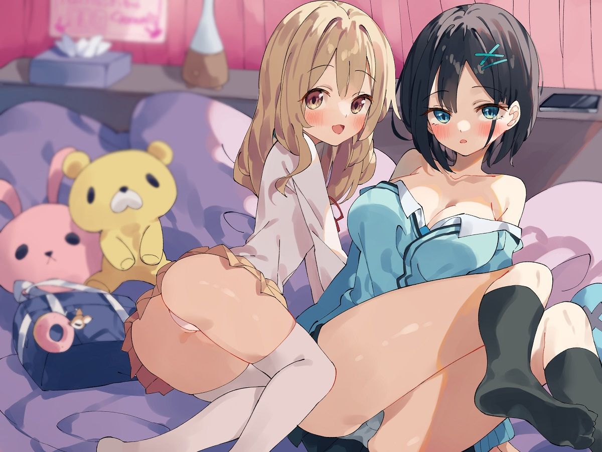 サンプル画像1:【ダウナー＋生意気】抱き枕J●！ ’超健全’リフレで後輩たちとベロキスハーレム(くらげランプ) [d_242409]