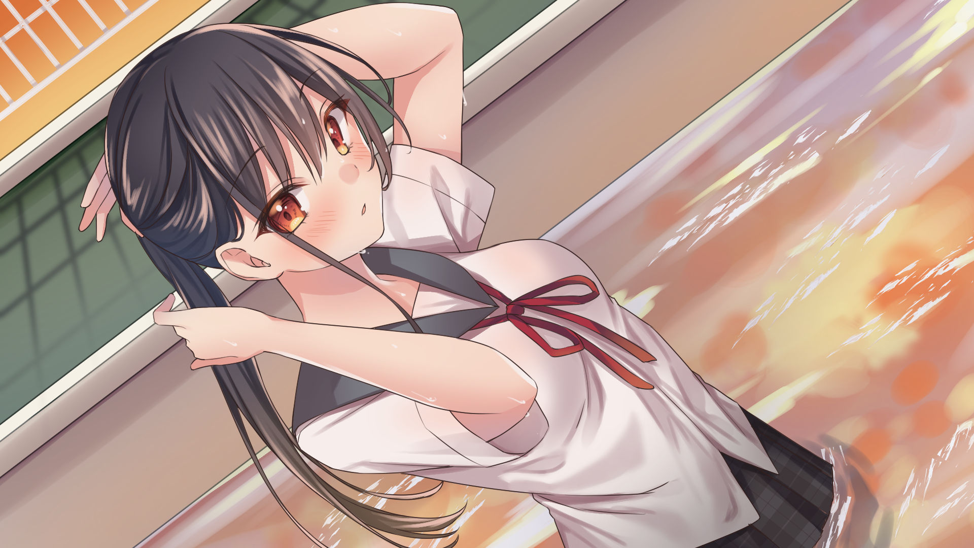 サンプル画像1:【台本公開】水泳部の先輩JKに更衣室で無理やり中出しさせられちゃう(ヤンデレシチュボ研究所) [d_242471]