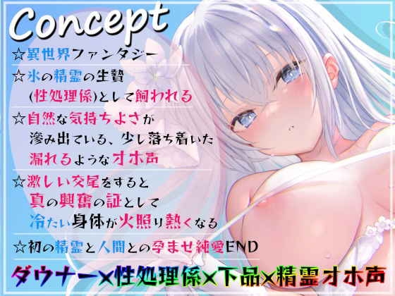 サンプル画像1:【KU100】氷のダウナー精霊の下品な交尾性活〜冷やスベな身体を溶かして〜(あくあぽけっと) [d_242583]