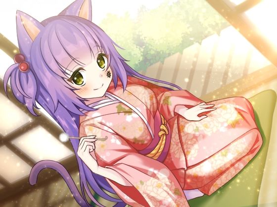 サンプル画像1:【耳かき/耳ふー/尻尾】猫娘メイちゃんの極上尻尾耳かきで最高の癒しをお届け！【CV:メイメイ】バイノーラル(フロンティアーズ) [d_243230]