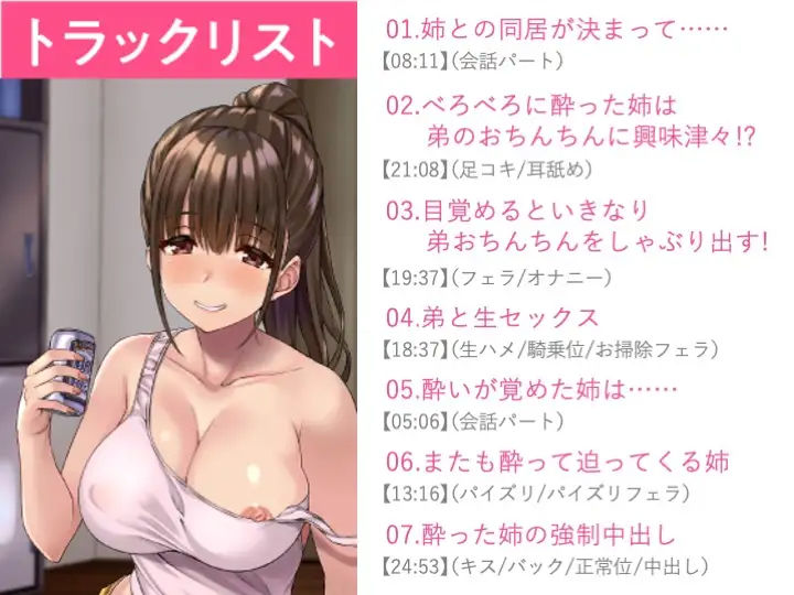 サンプル画像3:【期間限定110円】飲んで飲んで飲んで♪-酩酊お姉ちゃんは酔ったらエロくなる-(甘声（あまごえ）) [d_244743]