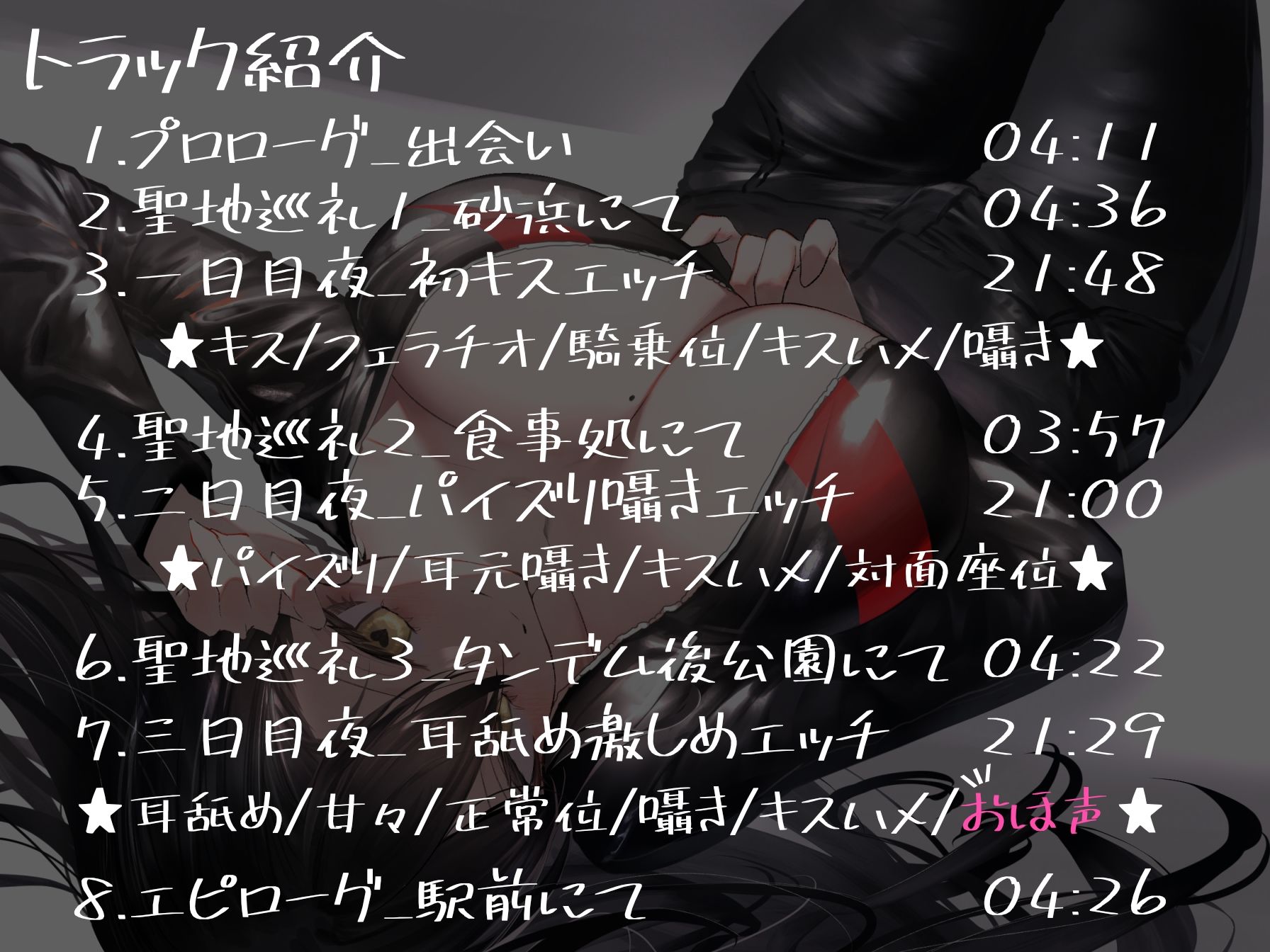 サンプル画像5:【低音ボイス】行きずりの聖地巡礼〜低音ボイス姉御肌系ムチムチエッチな女性ライダーと3泊4日〜【KU100】(Drop Sohila) [d_246282]