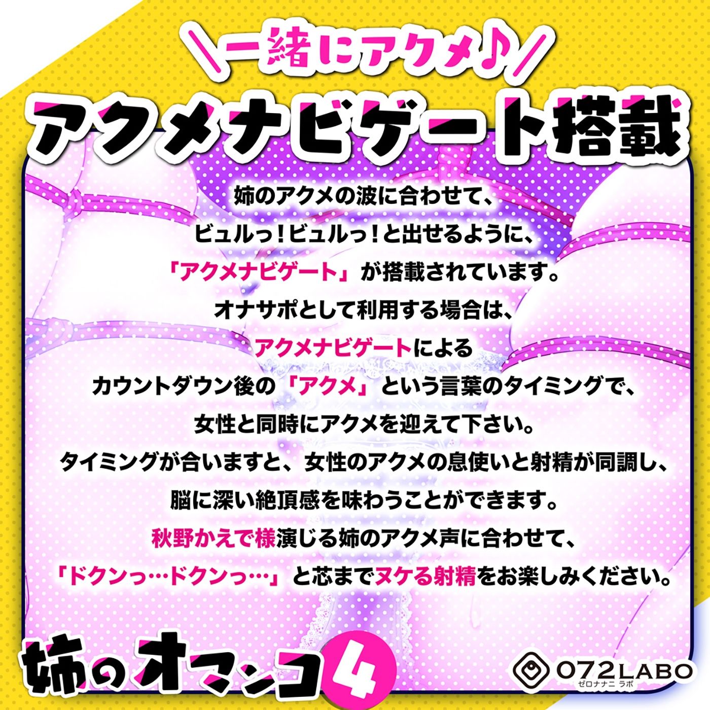 サンプル画像2:「M字に縛る練習で身動き取れなくなった姉マンコに挿入してみたらアクメした」姉のオマンコ4〜姉弟だから大丈夫〜【アクメナビゲート搭載】(072LABO) [d_246697]