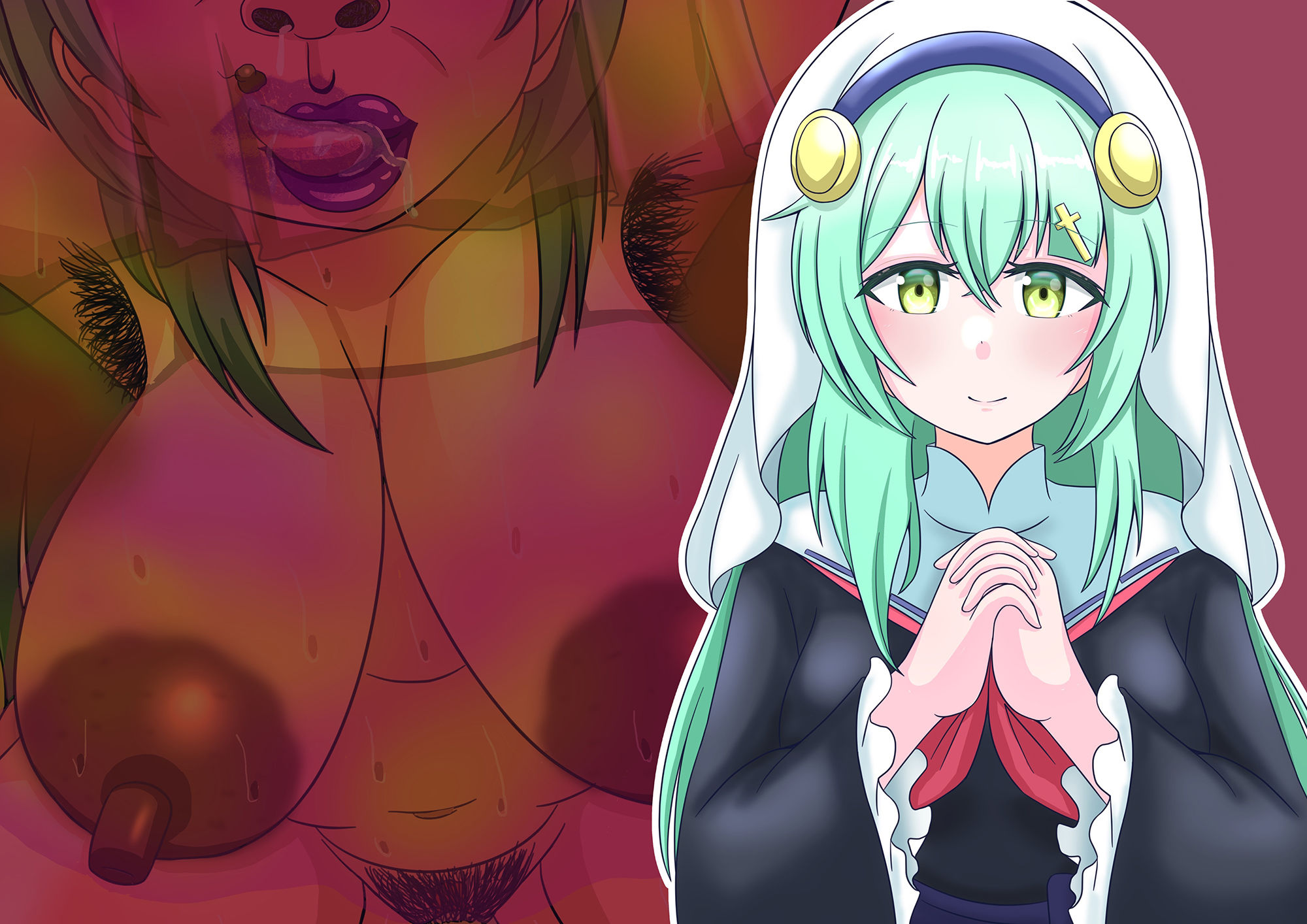 サンプル画像1:清楚シスター汚マダム化洗脳(和をんの性癖溜まり) [d_247533]